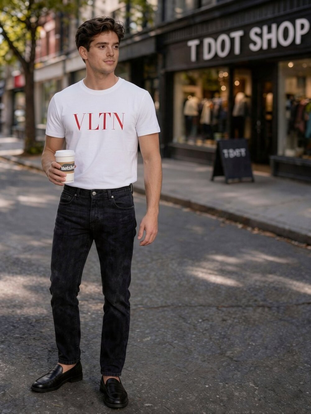 VALENTINO VLTN Logo Tee  T-shirt
